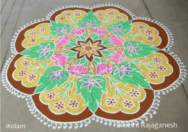 Rangoli: Carnations & lilies