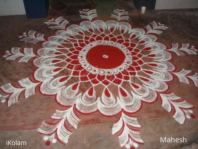 Rangoli: single color kolam