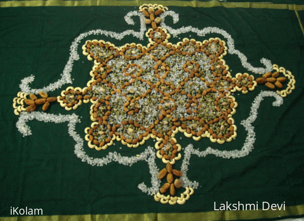 Rangoli: Dryfruits rangoli