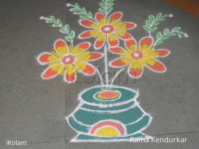 Rangoli: free hand rangoli created by myself (rama)