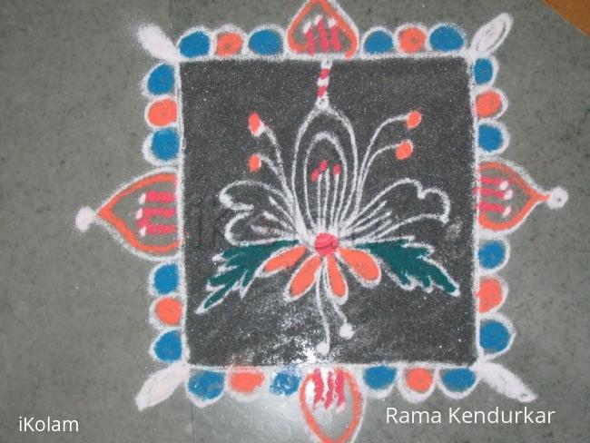 Rangoli: it is drawn by rama