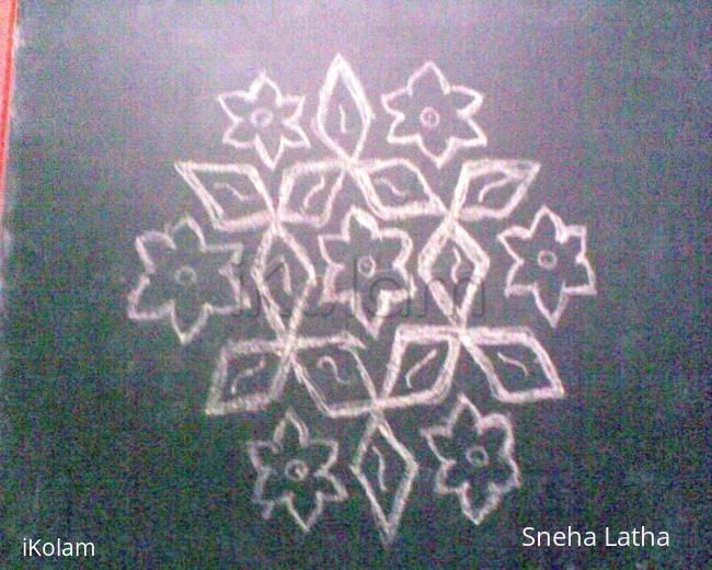 Rangoli: flower &leaves