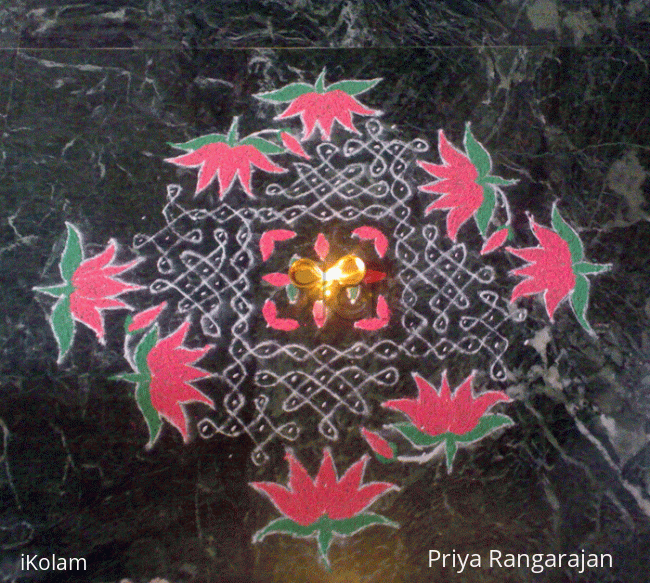 Rangoli: Kolam with lotus