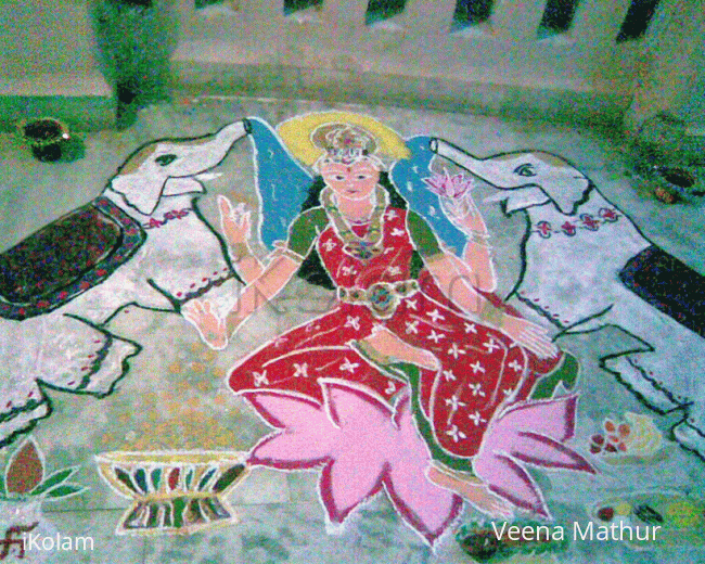 Rangoli: Lakshmi Rangoli for Diwali