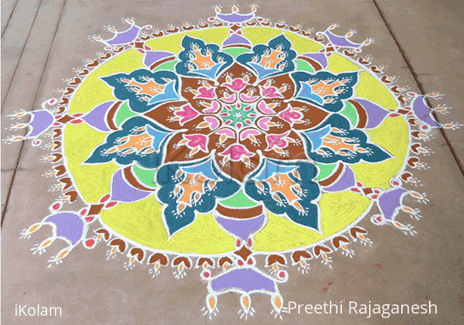 Rangoli: Lighted rangoli