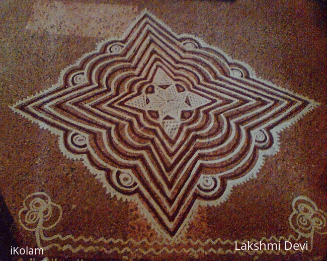 Rangoli: Kolam - Nested diamonds