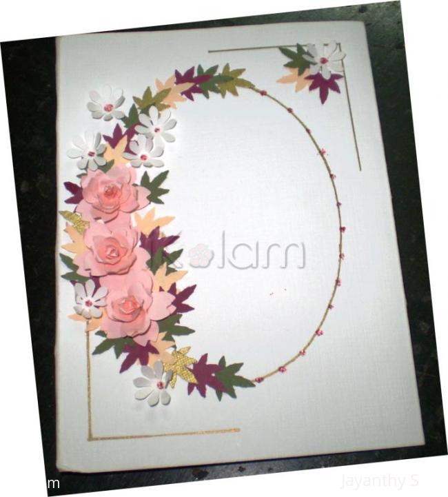 Rangoli: Rose card