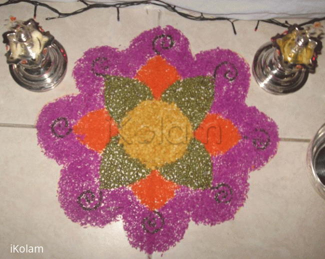 Rangoli: Pulses and grains Rangoli