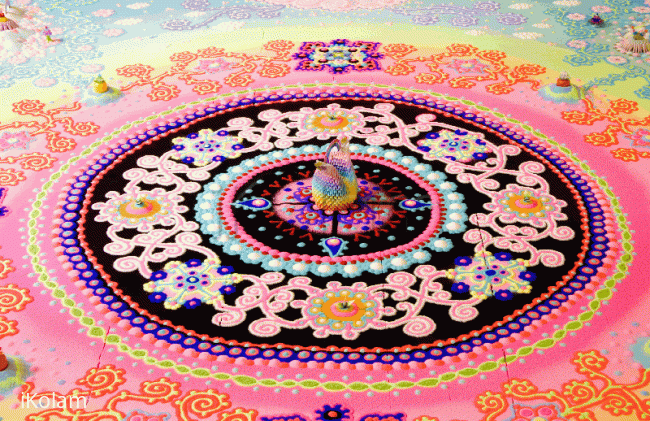 Rangoli: Rangoli made of sugar