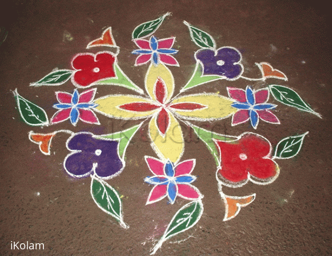 Rangoli: Red Datura