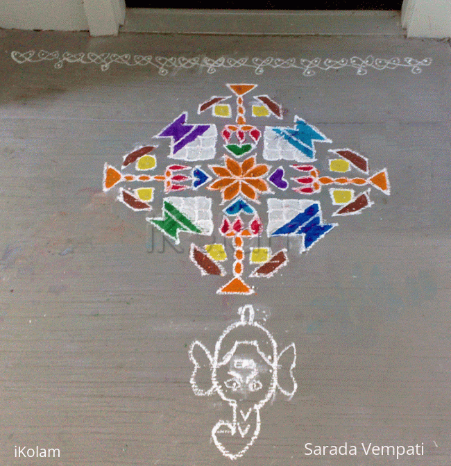 Rangoli: Vinayaka Chavithi Muggu