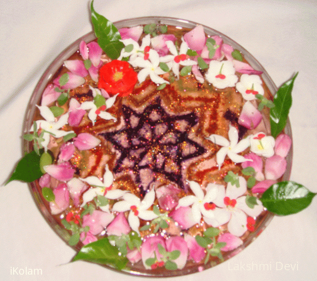 Rangoli: Water_flower_star