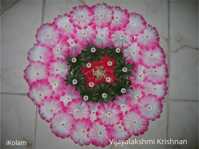 Rangoli: Artificial flowers - thattu