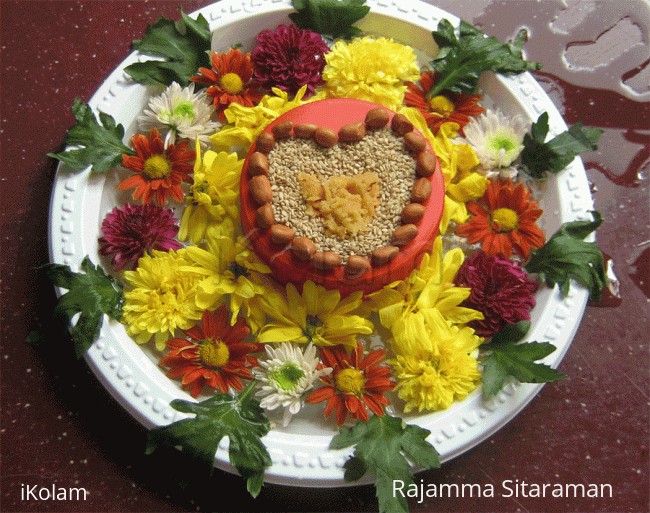 Rangoli: Sankranthi.. ellu, bella and nuts.. 