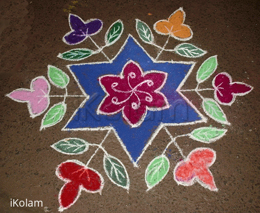 Rangoli: The Blue Star