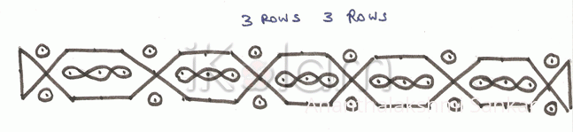 Rangoli: Border - hexagons