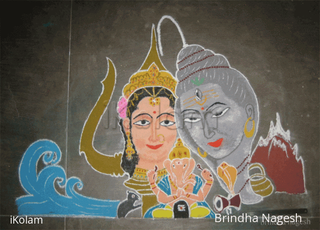 Rangoli: Mahashivarathri Rangoli