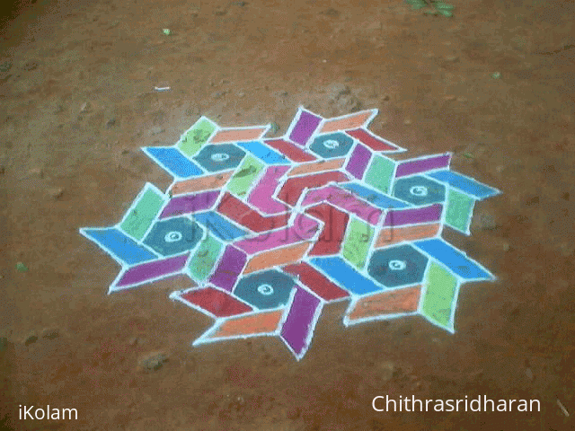 Rangoli: Star Kolam on  ANUMANTH JAYANTHI