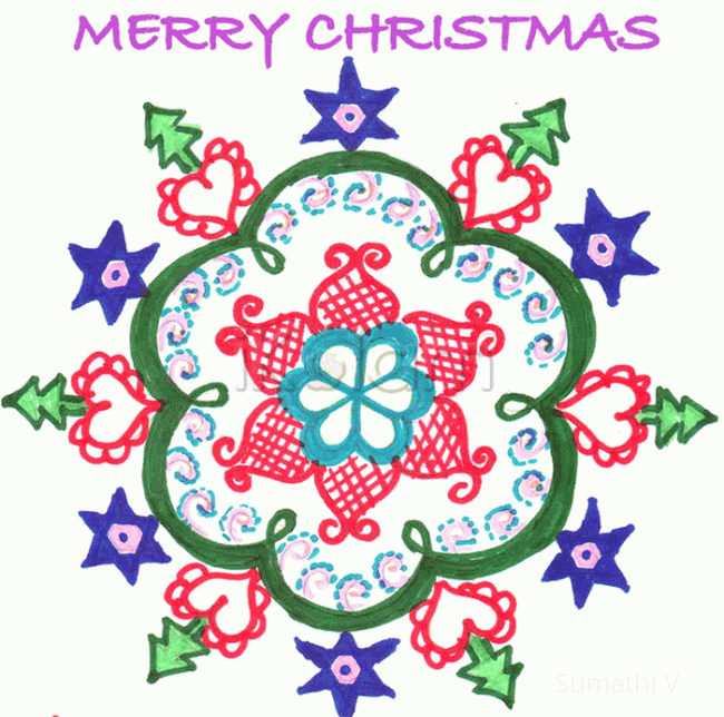 Rangoli: Christmas Rangoli