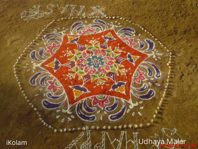 Rangoli: Christmas vermillion