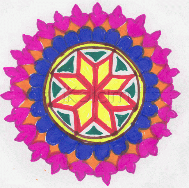 Rangoli: Magenta Rangoli