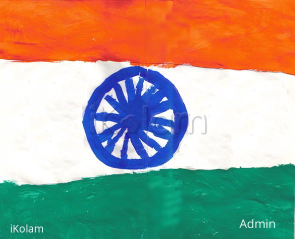 Rangoli: Indian flag