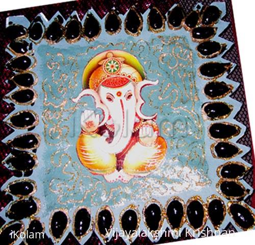 Rangoli: Decoupage ganesha