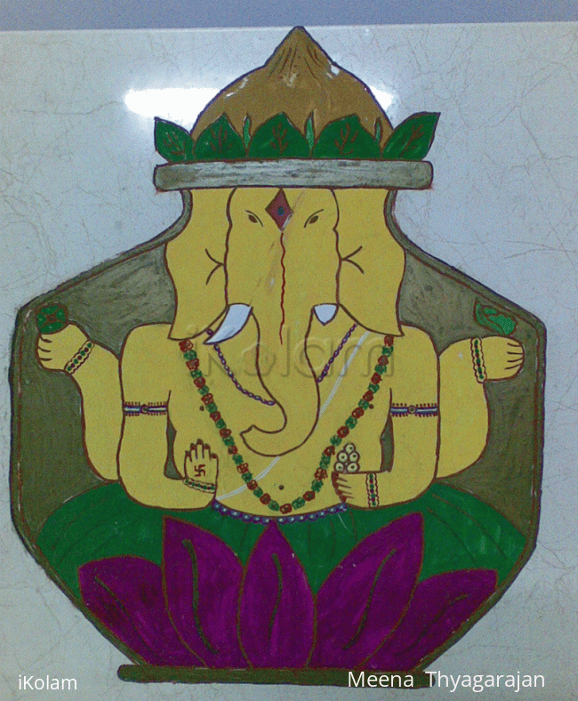 Rangoli: Kalash mein Ganesh - (Ganesh in Kalash)