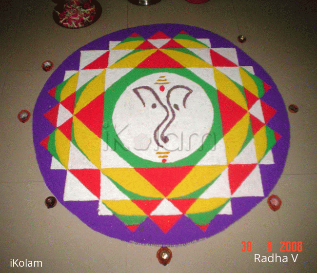 Rangoli: Ganesh Rangoli (contest entry_98)