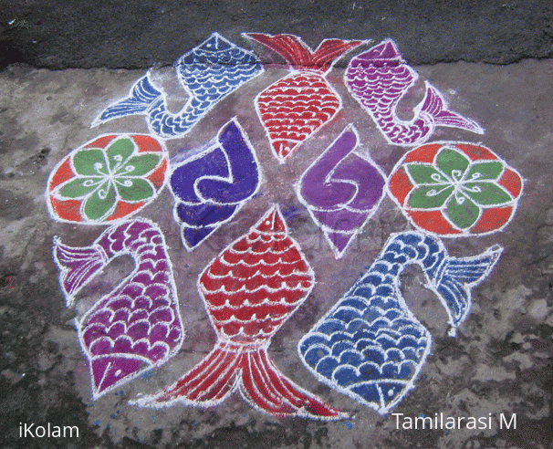 Rangoli: Fish_conch