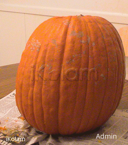 Rangoli: Pumpkin for  carving