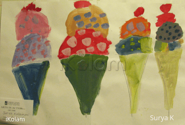 Rangoli: Icecream cones