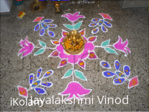 Rangoli: Lamp in Rangoli