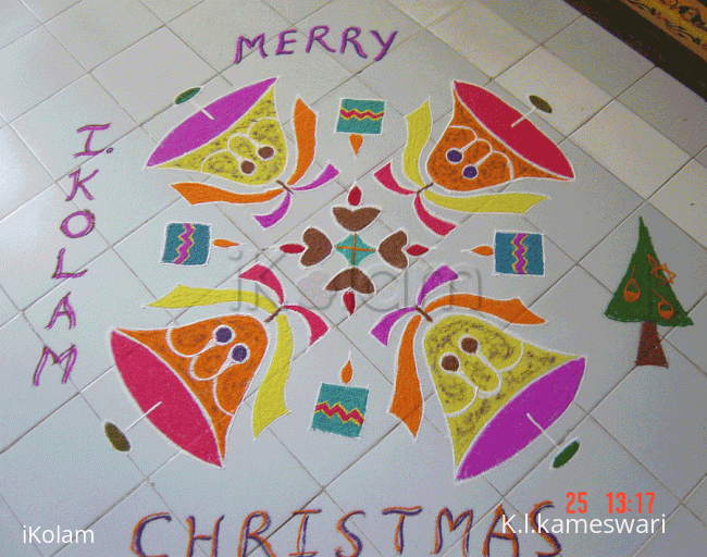 Rangoli: Christmas bells