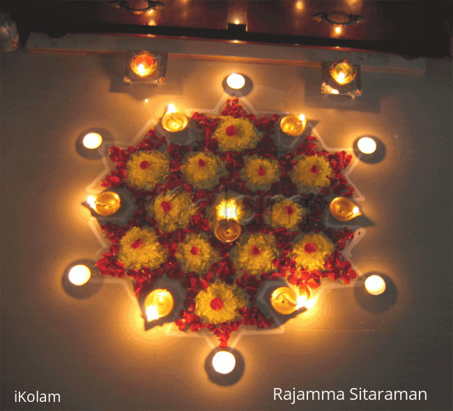 Rangoli: Karthigai deepam rangoli