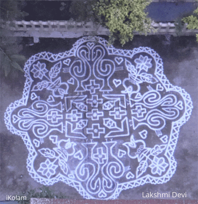 Rangoli: Valentine's day rangoli