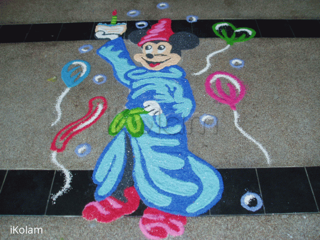 Rangoli: Micky Mouse