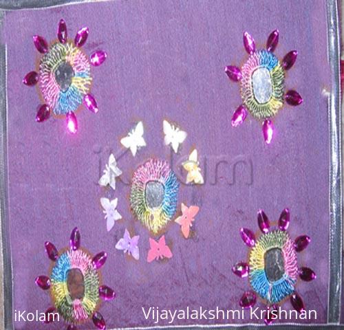 Rangoli: mirror work embroidary