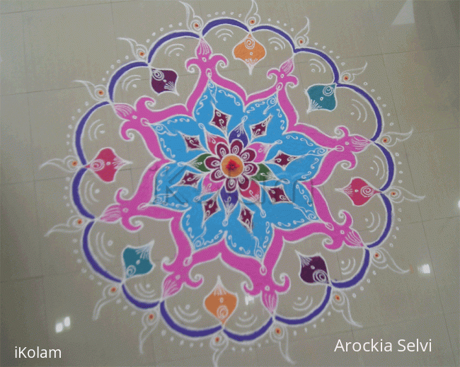 Rangoli: Rangoli I made in my office