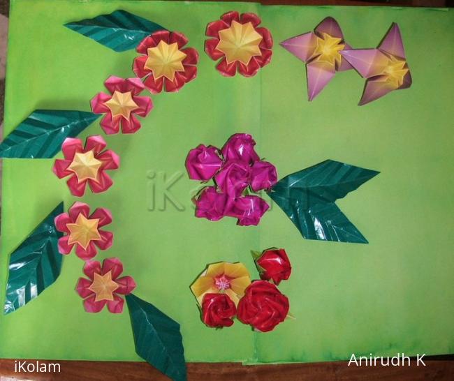 Rangoli: Origami flowers