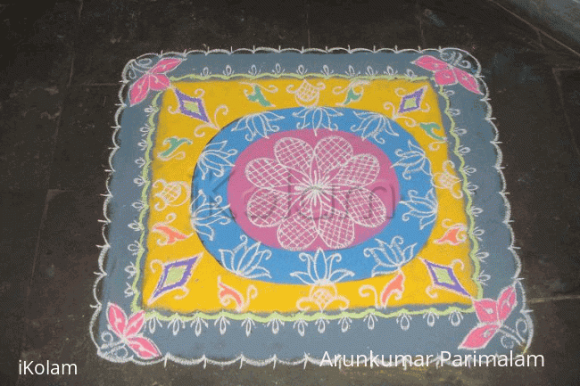 Rangoli: Trial kolam 