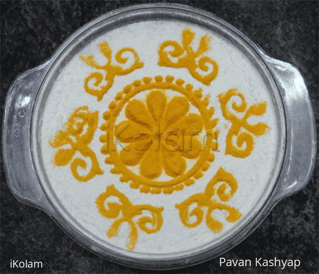 Rangoli: Rangoli on water