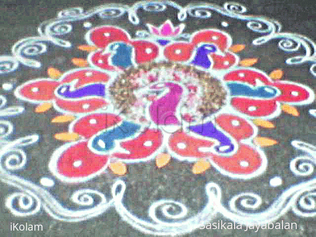 Rangoli: Peacocks Rangoli