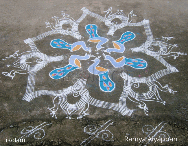 Rangoli: Peacocks