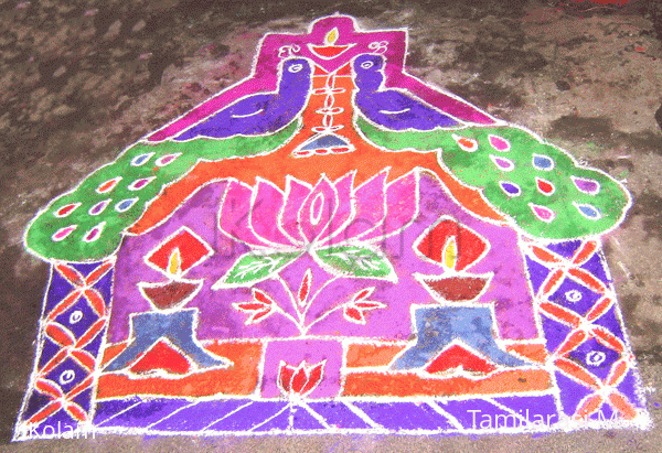 Rangoli: Peacocks' castle