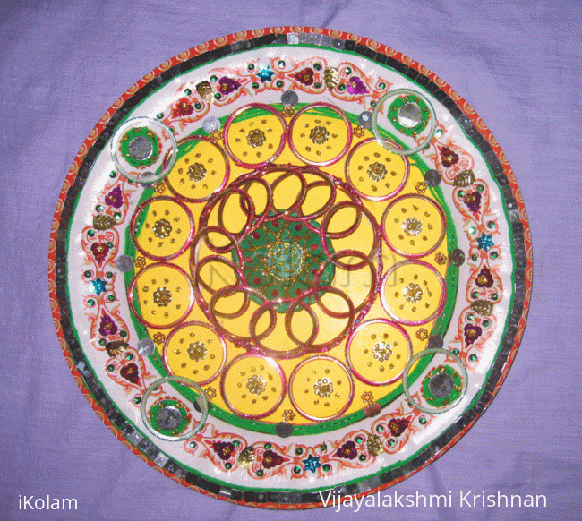 Rangoli: Rangoli created with bangles