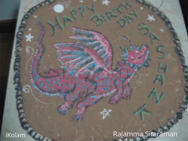 Rangoli: Granny's dragon