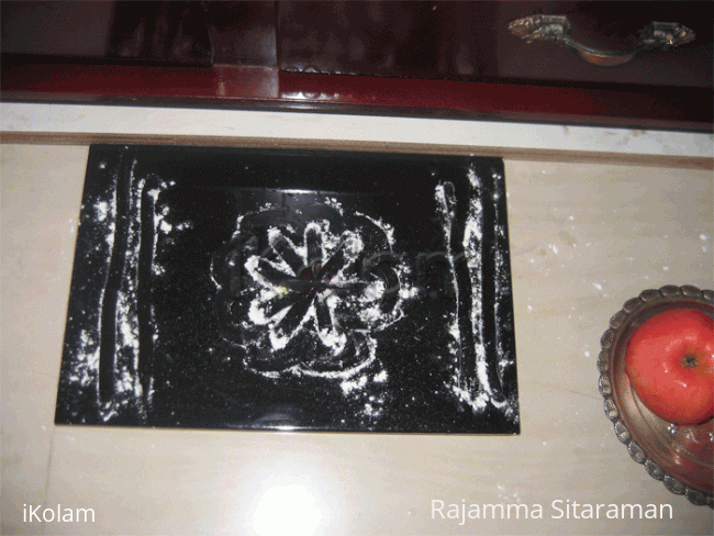 Rangoli: Sashank's first rangoli