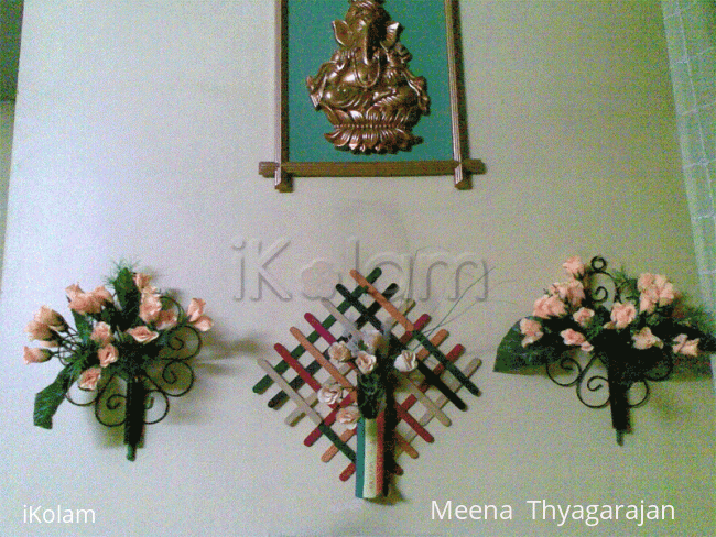 Rangoli: Flower stand