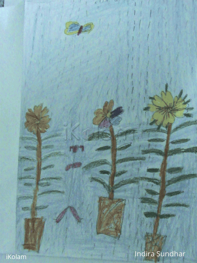 Rangoli: Rain and Flowers